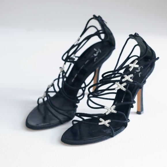 Giuseppe Zanotti Shoes - Giuseppe Zanotti Rhinestone Detail Strappy Heels